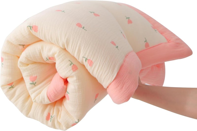 CLoucl Cotton Muslin Toddler Comforter/Quilt,Ultra Soft & Breathble Muslin Toddler Blanket,All Season Baby Blankets for Boys and Girls, Machine Washable,41"x48" - Image 1